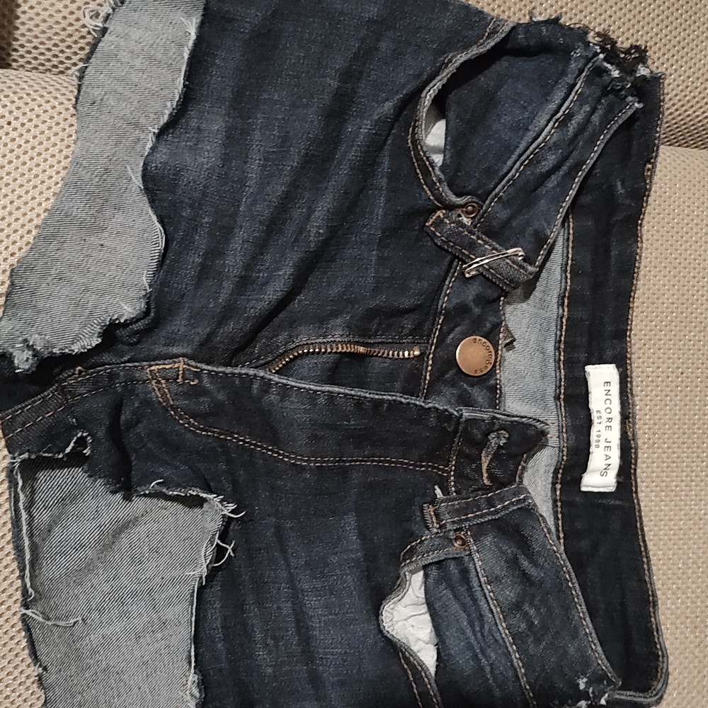 Encore Jeans Blue Straight Fit Denim with Contrast Stitching